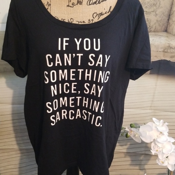 torrid Tops - Torrid Black Cotton Tee Size 2